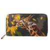 Belidome Sunflower Giraffe Wallet Purse for Women Ladies PU Leather