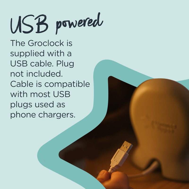 Tommee Tippee Groclock Sleep Trainer Clock |Alarm Clock and Nightlight