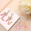 Ruqizhi Initial Letter 2PCS Keychain Cute Letter Charm Accessories with