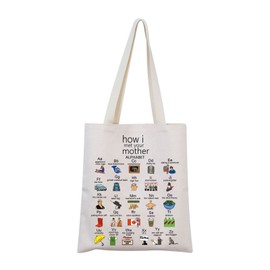 FUNYSO HIMYM TV Show Inspired Gift HIMYM Tote Bag HIMYM Fans Gift HIMYM TV Series HIMYM Merchandise, White