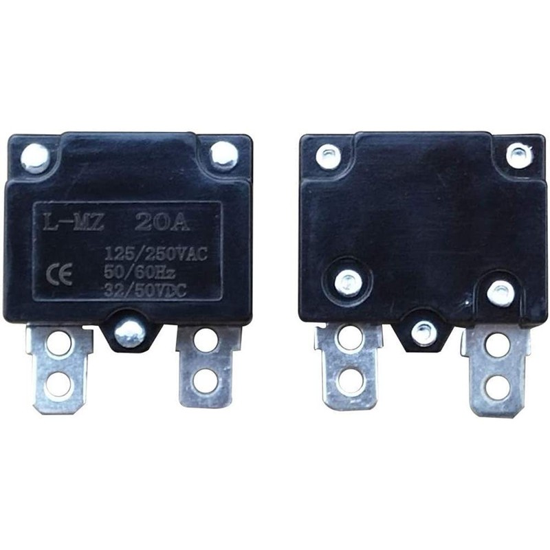 2Pcs 20A 125/250Vac 50Vdc Automatic Reset Relay Fuse Therma Switch