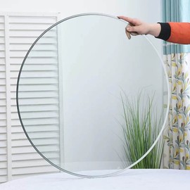 Btikita 36" Tempered Glass Table Top Round Transparent Table Surface 3/8'' Thick Pencil Polished Edge Multipurpose for Dining, Coffee, Restaurant and End Table (36 inch)