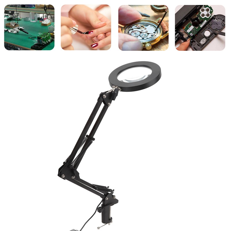 72 LED Magnifying Glass Light with Clamp Eye Protection 5X