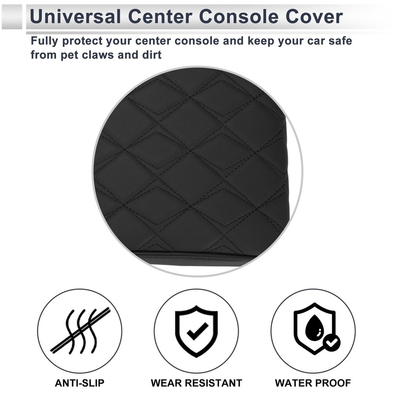 X AUTOHAUX Car Center Console Cover Car Armrest Cover 12.6"x8.27"x2.36"
