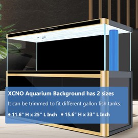 XCNO Blue Black Aquarium Background Poster Fish Tank Background Wallpaper Aquarium Backdrop Double-Sided Fish Tank Decorations Paper 12"x 25"