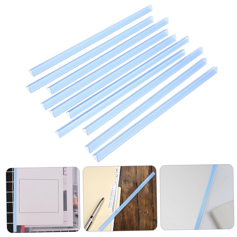 LALAFINA 20Pcs Transparent Binding Bars for Report Covers Strong Hold