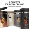 Veken Coffee Canister with Window,Airtight Stainless Steel Container,Home Kitchen Food