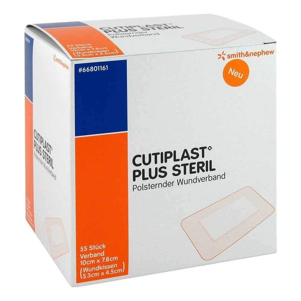 CUTIPLAST Plus Sterile 7.8 x 10 cm Dressing Pack of 55