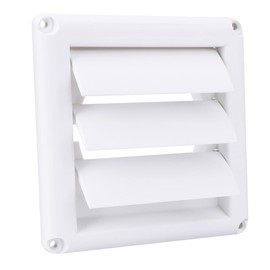 Fugedox 4" Dryer Vent Cover Outside, Louvered Dryer Vent Cover, Outdoor Dryer Vent Cover, Outside Dryer Vent Covers For House, Dryer Vent Plastic Cover - White