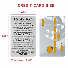 Gezxin Dad Father's Day Card From Son- Birthday Gifts for Dad From Son- Christmas Xmas Valentines Easter Thanksgiving