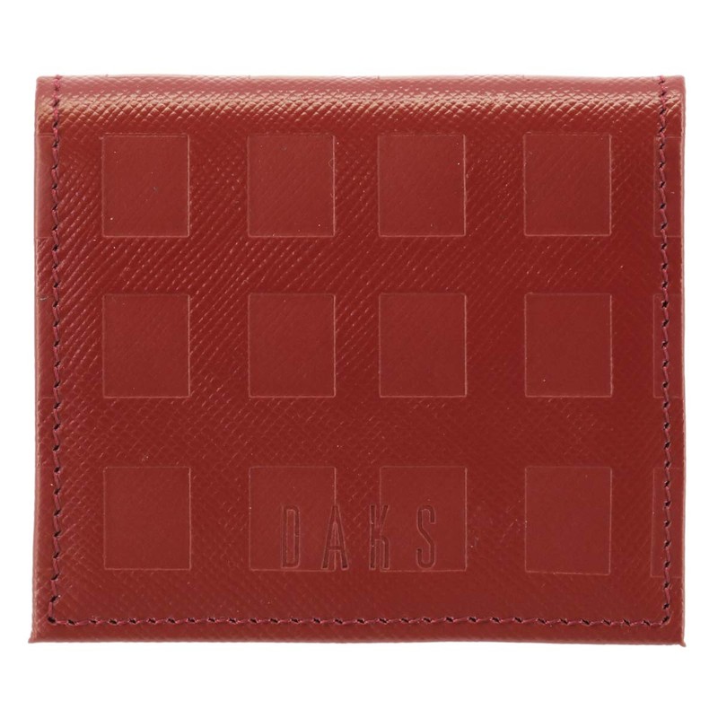 Ducks DP25560 Men's Coin Purse, Checkered Embossing, Genuine Leather, [01]