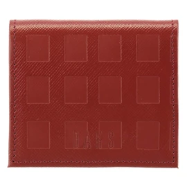 Ducks DP25560 Men's Coin Purse, Checkered Embossing, Genuine Leather, [01] Black