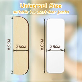 3.5 Inch Hinge Repair Plate Kit for Kitchen Cabinets Door Hole Cover Plates with Wooden Filler and Double Sided Tape Blanks for Kitchen Use(6 Pack)