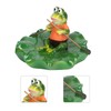 Simulation Resin Floating Lotus Leaf Frogs Ornament Fish Pond Fountain