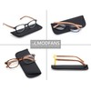 MODFANS 4 Pack Reading Glasses 3.5 Fashion Wood-Look Spring Hinges