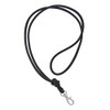 Soft nappa leather lanyard - assorted colours chrome colour clips