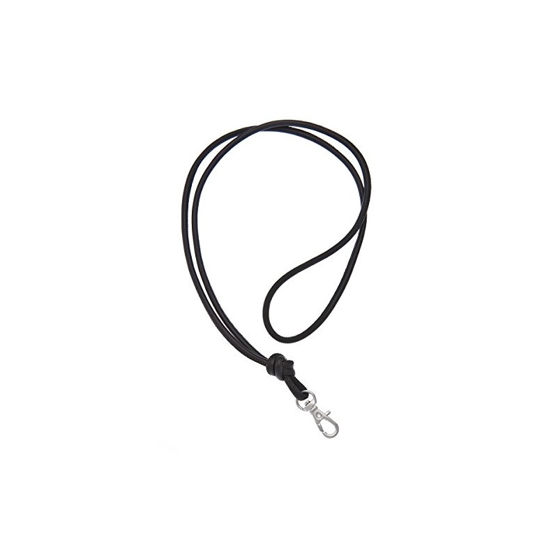 Soft nappa leather lanyard - assorted colours chrome colour clips
