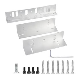 Nicear L&Z Magnetic Lock Bracket Electromagnetic Lock Installation Bracket for Wooden and Metal Security Doors 280kg/617.3lbs Capacity