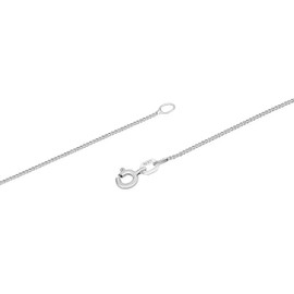 NKlaus Fine Curb Chain 925 Sterling Silver Necklace 1.1 mm Wide Women's Necklace, Sterling Silver