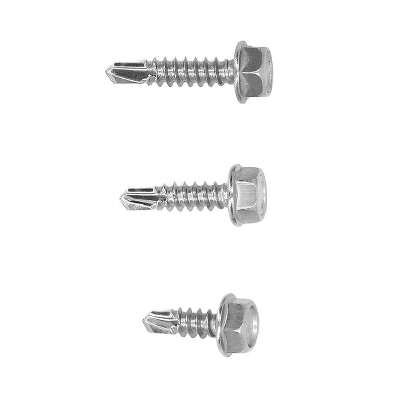 150PCS 304 Stainless Steel Self Tapping Screws Wafer Head Hex