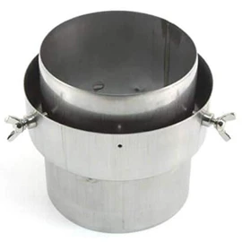 StoveMaestro 5" to 6" Increasing Adapter from Vitreous Enamelled to Flexible Flue Liner - Galvanised.