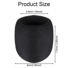 WORSETUY 8 Pack Foam Mic Cover, Microphone Foam Cover, Thick Handheld Microphone Windscreen, Blocks Out Plosives Microphone Pop Foam Mic Filter for Wireless Microphones KTV Stage Device Performance