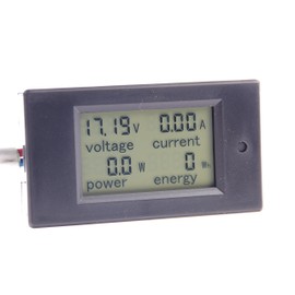 KNACRO DC 6.5V-100V 20A Voltage Amperage Power Energy Meter DC Volt Amp Tester Gauge Monitor LCD Digital Display with Blue Backlight Measuring Volts Current with Built-in Shunt