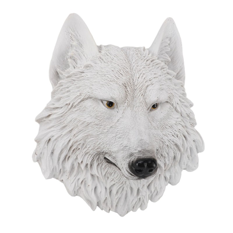 3D Simulation Animal Head Statues Wall Decor Resin Unique Exquisite