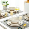 AmorArc Ceramic Dinnerware Sets for 4, 12 Pieces Handpainted Plates
