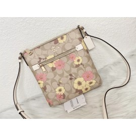 Coach NWT Coach Rowan File Bag In Signature Canvas With Floral Cluster Print CH717