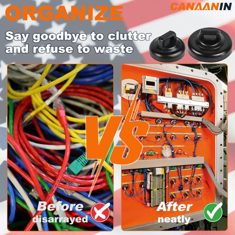 CANAANIN Magnet Zip Tie Mount Clips Magnetic Zip Ties Mount