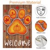 Wodison Dog Paw Fall Garden Flag 12x18 Double Sided Leaves