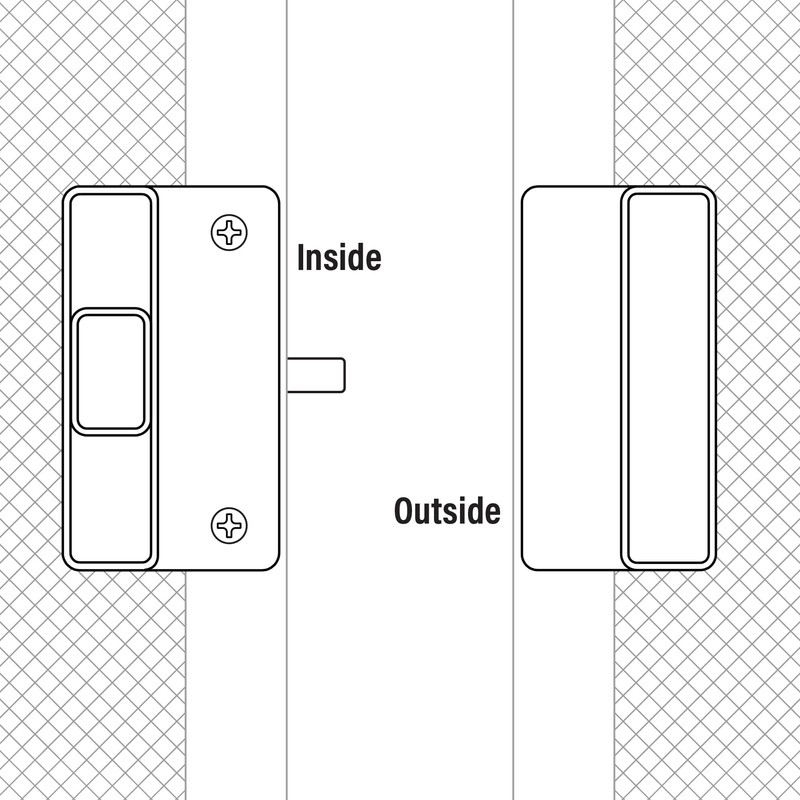 Prime-Line A 177 Sliding Screen Door Latch and Pull, 3
