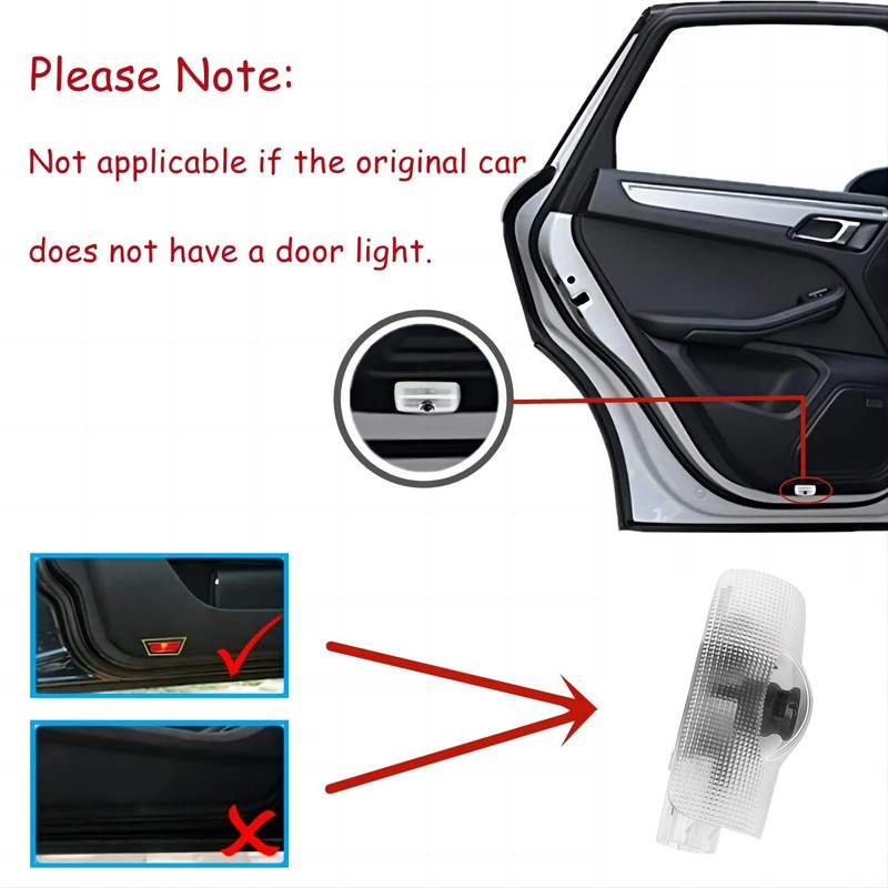 4Pcs Car Door Lights Logo Projector Compatible with LS/ES/is/LX/RX/GS/GX/RC/UX Car