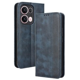 WBWONE Leather Folio Cover for OPPO Reno 13 Pro (Reno13 Pro) 5G Case, Magnetic Closure Full Protection Shell Book Design Wallet Flip with [Card Slots]& [Kickstand]. Blue
