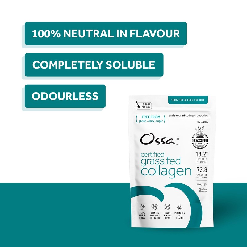 Ossa Collagen Peptides Powder 400g | Grass Fed | Natural