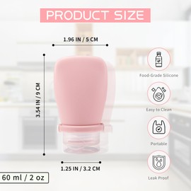 XJMWXHFC 4Pcs Squeeze Salad Dressing Bottles, Mini Sauce Condiment Bottles with Bandage, Leakproof Salad Dressing Container with 2pcs Cleaning Brush, Squeeze Bottles for Sauces (2OZ, 60ML)