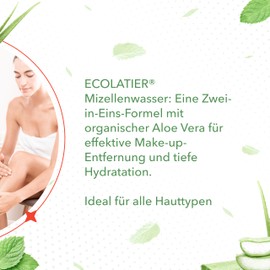 Ecolatier Organic Aloe Vera Face Tonic, 250 ml, Vegan Certified, 98% Natural Origin, Intensive Moisture with Hyaluronic Acid