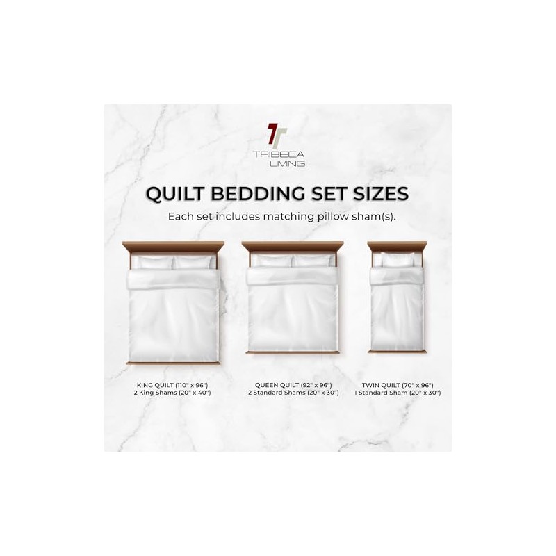 Tribeca Living Velvet Queen Quilt Set, Three-Piece Lugano Honeycomb Stitch