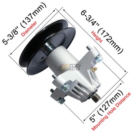 KOOTANS Spindle Assembly for Cub Cadet MTD 618-05137 918-05137, Toro 119-8445, Fits Z6600 285-157 CP-30-8023 80-11-795, with 4 Bolts and Grease Fitting
