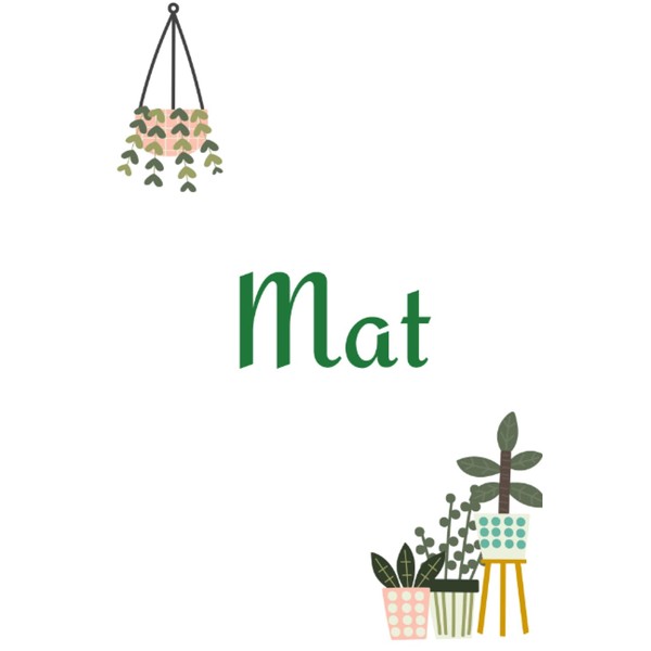 Mat in Plants: A Blank Personalized Lined Notebook