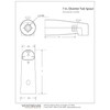 Westbrass A507D-1F-26 A507D-1F 7" Reach Wall Mount Tub Spout with