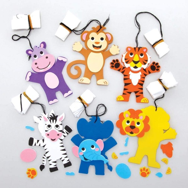 Baker Ross FE224 Jungle Animal Craft Parachute Kits - Pack