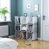 C&AHOME Cube Storage, 9-Cube BookShelf, Plastic Closet Cabinet Organizer, DIY