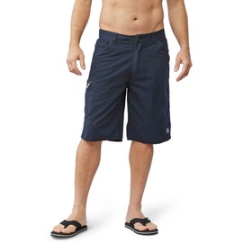Maui Rippers Men's 24" Cotton Ripstop Cargo Walk Short Easy Adjust Waistband (Black, 36)