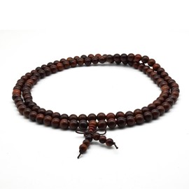Zen Dear Unisex Natural Rosewood Prayer Beads Buddha Buddhist Prayer Meditation Mala Necklace Bracelet (8mm 108 beads)