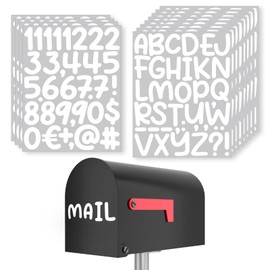 White Vinyl Letter and Number Stickers 2 Inch - Waterproof Capital Alphabet ABC Decals for Mailbox, Poster, Bulletin Board Signs, Graduate Decor DIY (12 Sheets)