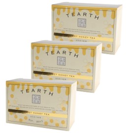 TEARTH Honey Tea Bags, Individually Wrapped with 25 Bags, Set of 3