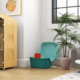 Cat Litter Box, Enclosed Litter Box for Indoor Cats with Lid, Scoop & Privacy