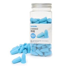 Hozan Z-650AZ Ear Plugs, Large Capacity, 60 Pairs for Sleep, Good Sleep, No Earaches, Noise Isolation, 34 dB Noise Reduction, Work Study, Work, Good Sleep, Travel, Sound Insulation, Low Rebound for Airplanes, Work Sites, Hypersensitivity, Noise Canceling